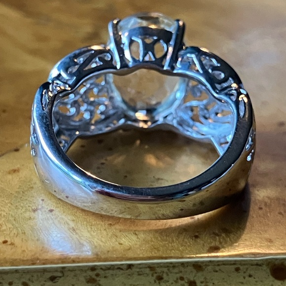 Yellow Labradorite Sterling Silver Ring Size 7.75 - Picture 6 of 10